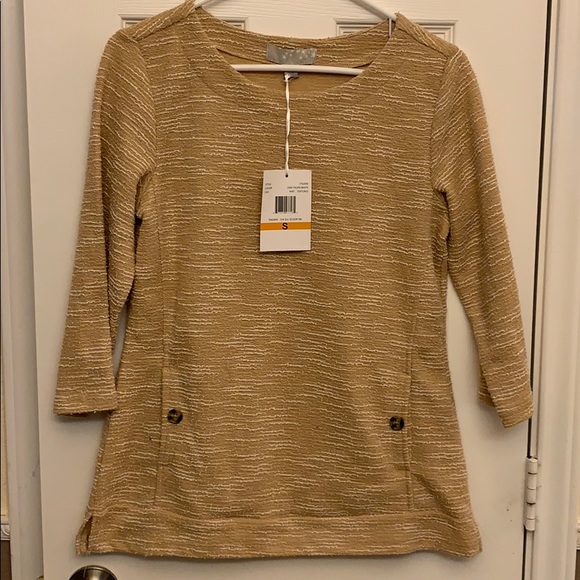 Carolyn Taylor PAGANI-3/4 SLV SCOOP NK - Picture 1 of 6